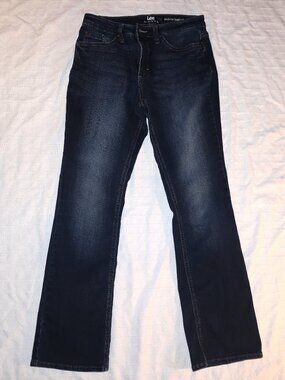 Lee Riders Mid Rise Bootcut Jeans Women's Size 6M Dark Wash Stretch Denim